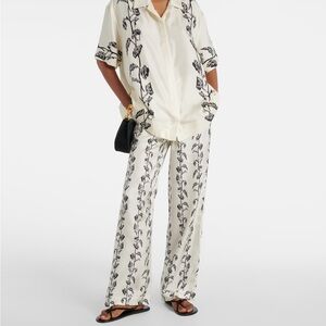 Asceno Aurelia silk twill pants NWT